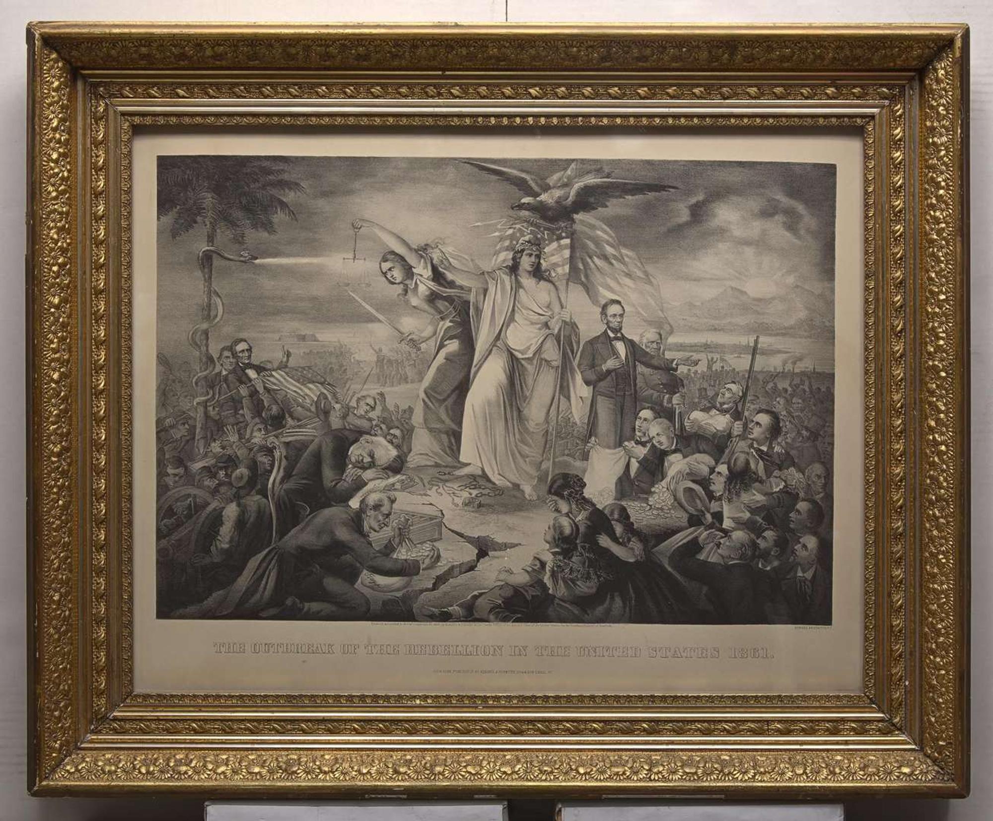 Christopher Kimmel (American, 1830-1872) The Outbreak of the Rebellion; together with a companion