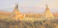 Two Works: Encampment and Snowy Elk