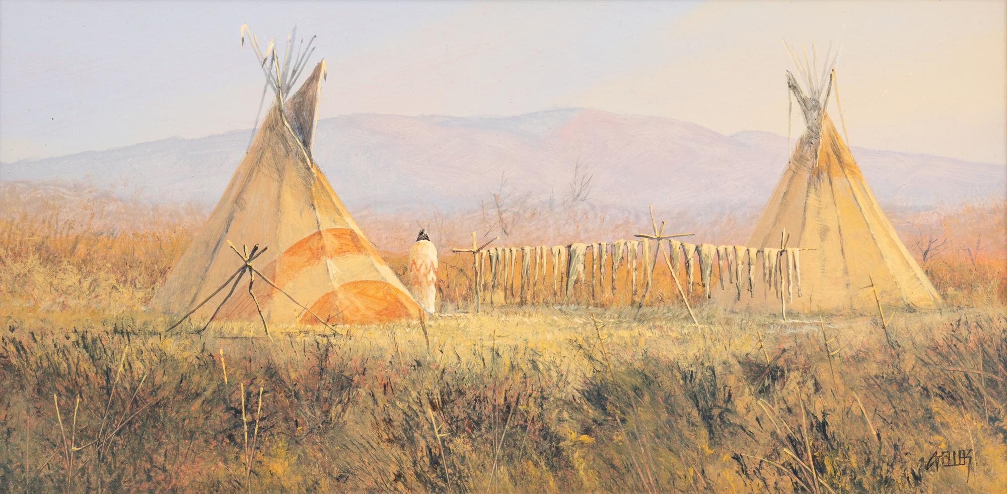 Two Works: Encampment and Snowy Elk