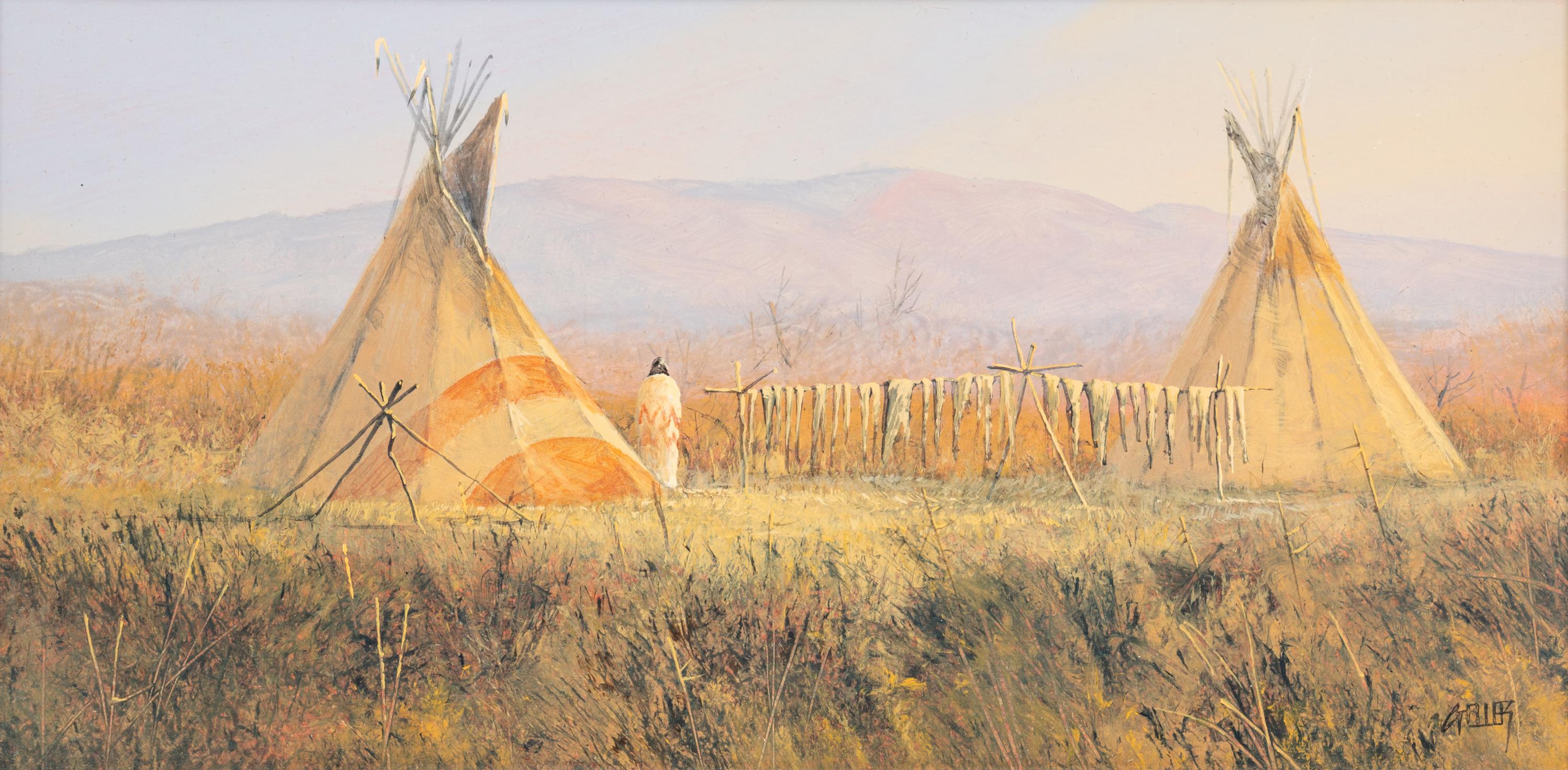 Two Works: Encampment and Snowy Elk