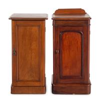 Two English Mahogany Bedside Cabinets