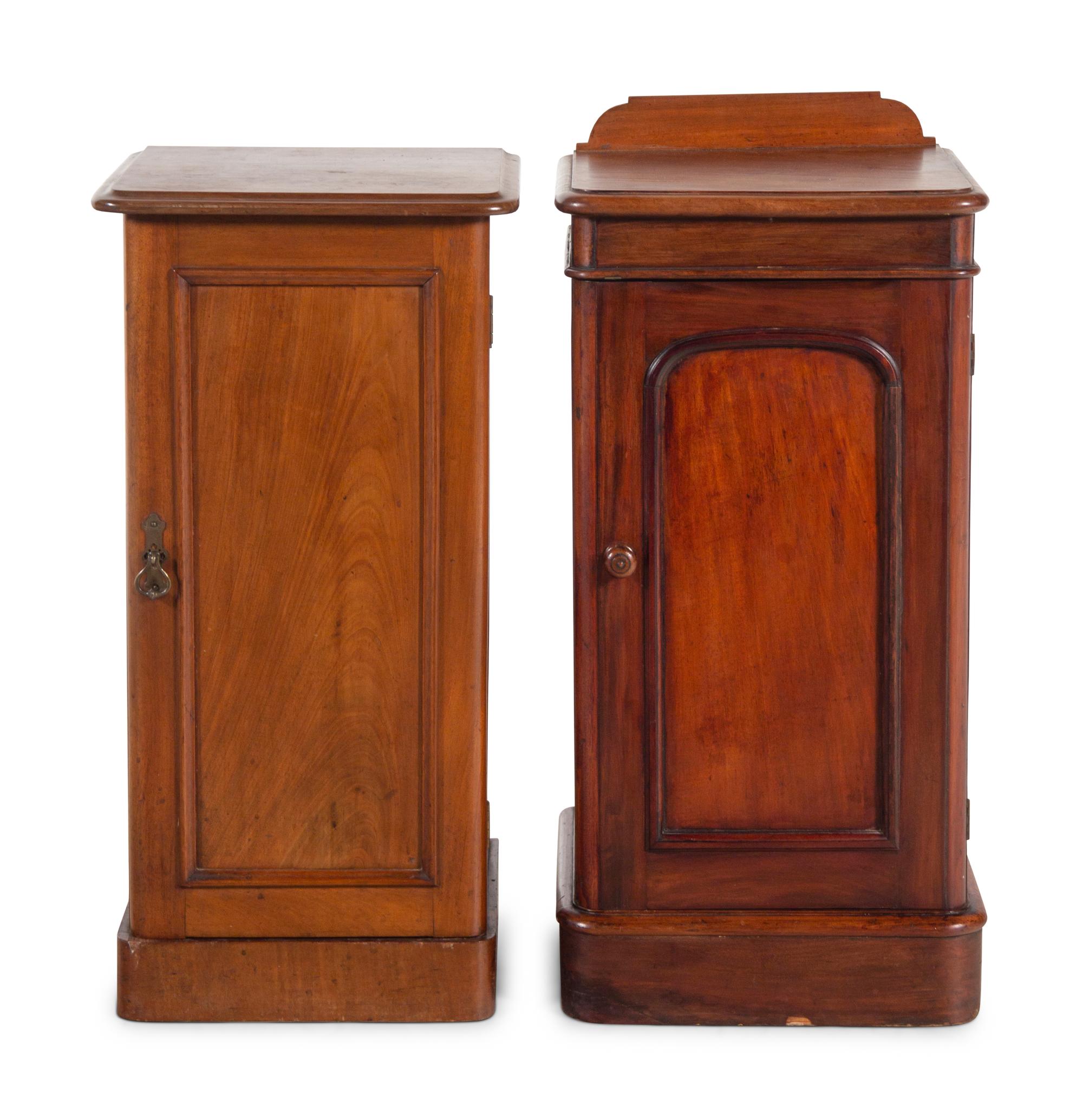 Two English Mahogany Bedside Cabinets