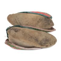 Osage Hide Moccasins, with Ribbon Work