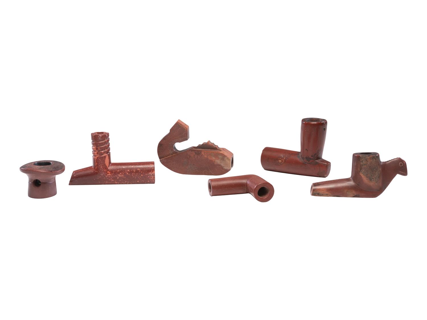 Collection of Catlinite Pipe Bowls