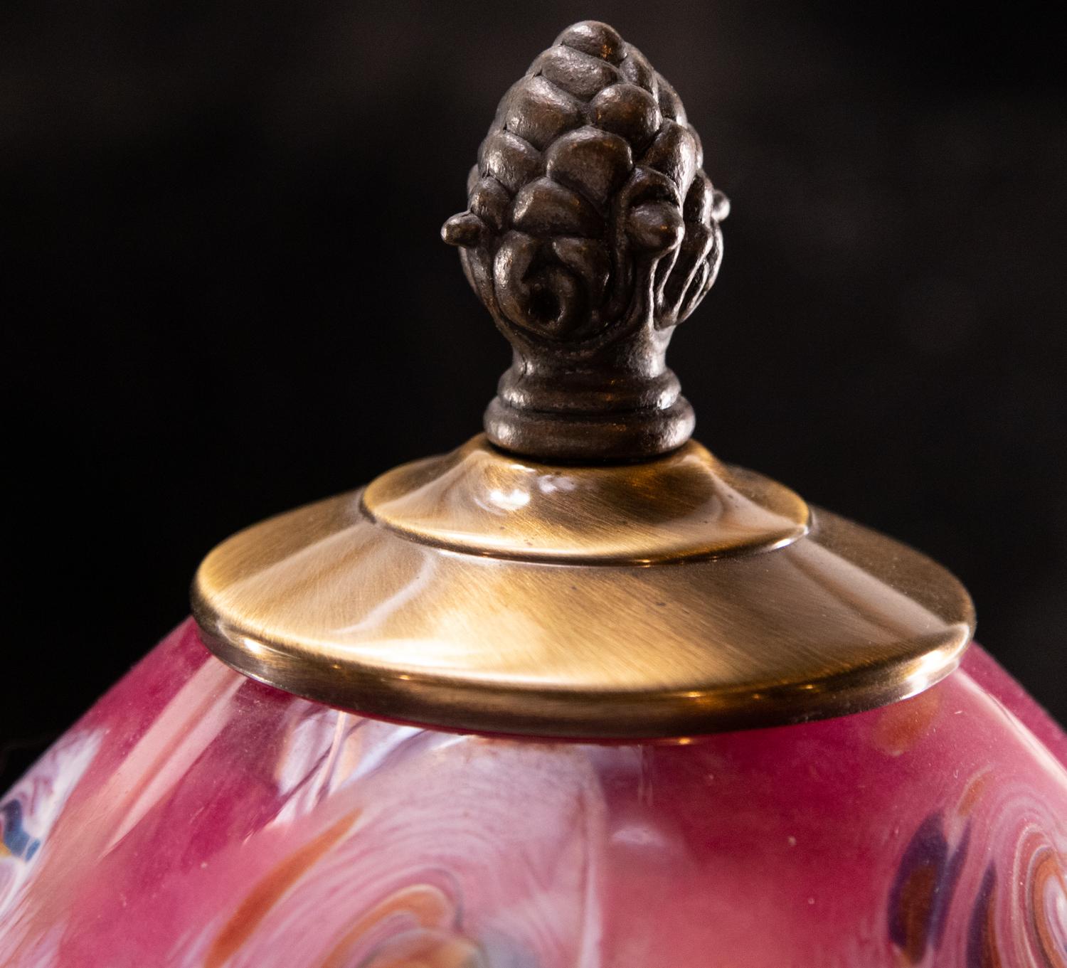 A Pair of Blown Glass Table Lamps