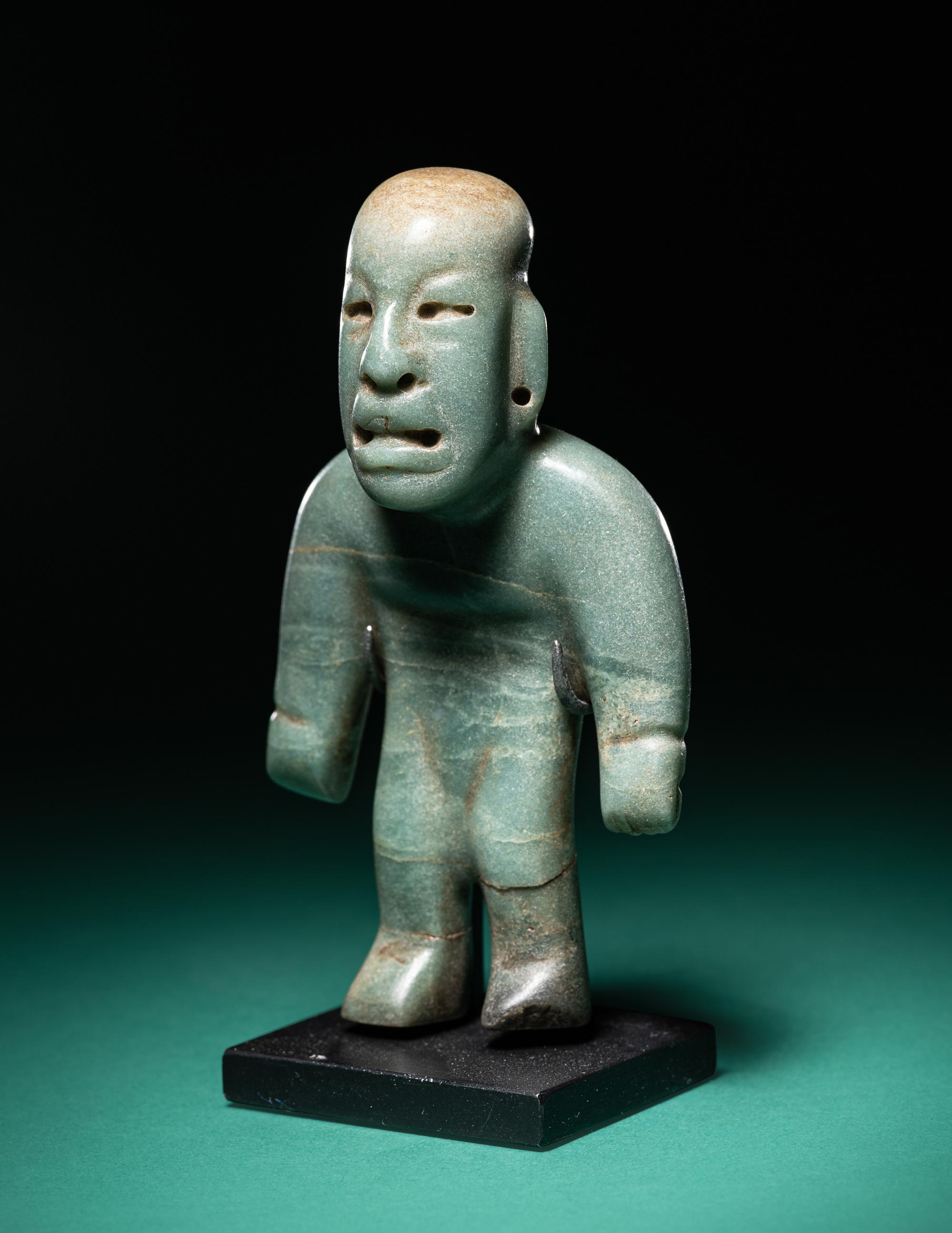 An Olmec Jade Standing Figure