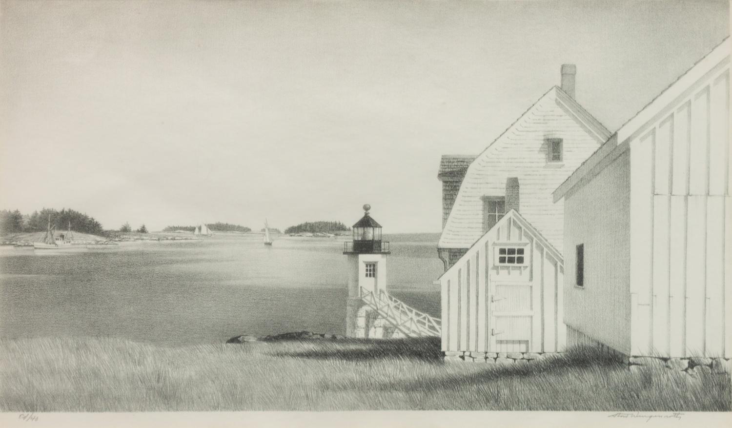 A group of four prints ( Country House, Wiscasset, Maine , 1953; Down East, Port Clyde, Maine, 1958; Season's End; Window in Wiscasset, 1946)