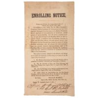 Confederate Enrolling Notice Broadside from Clinton, Louisiana, 1864