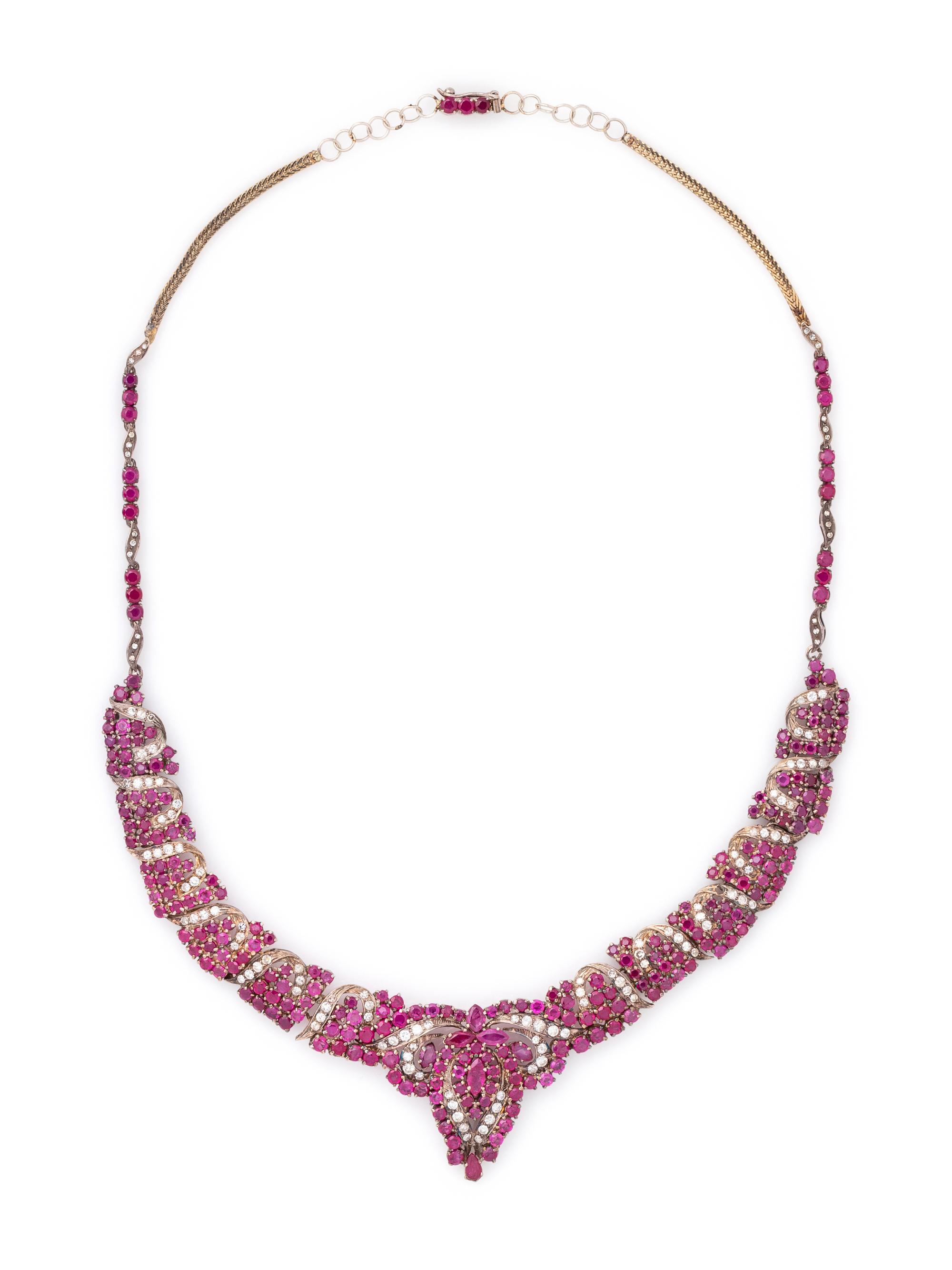 RUBY AND DIAMOND SET