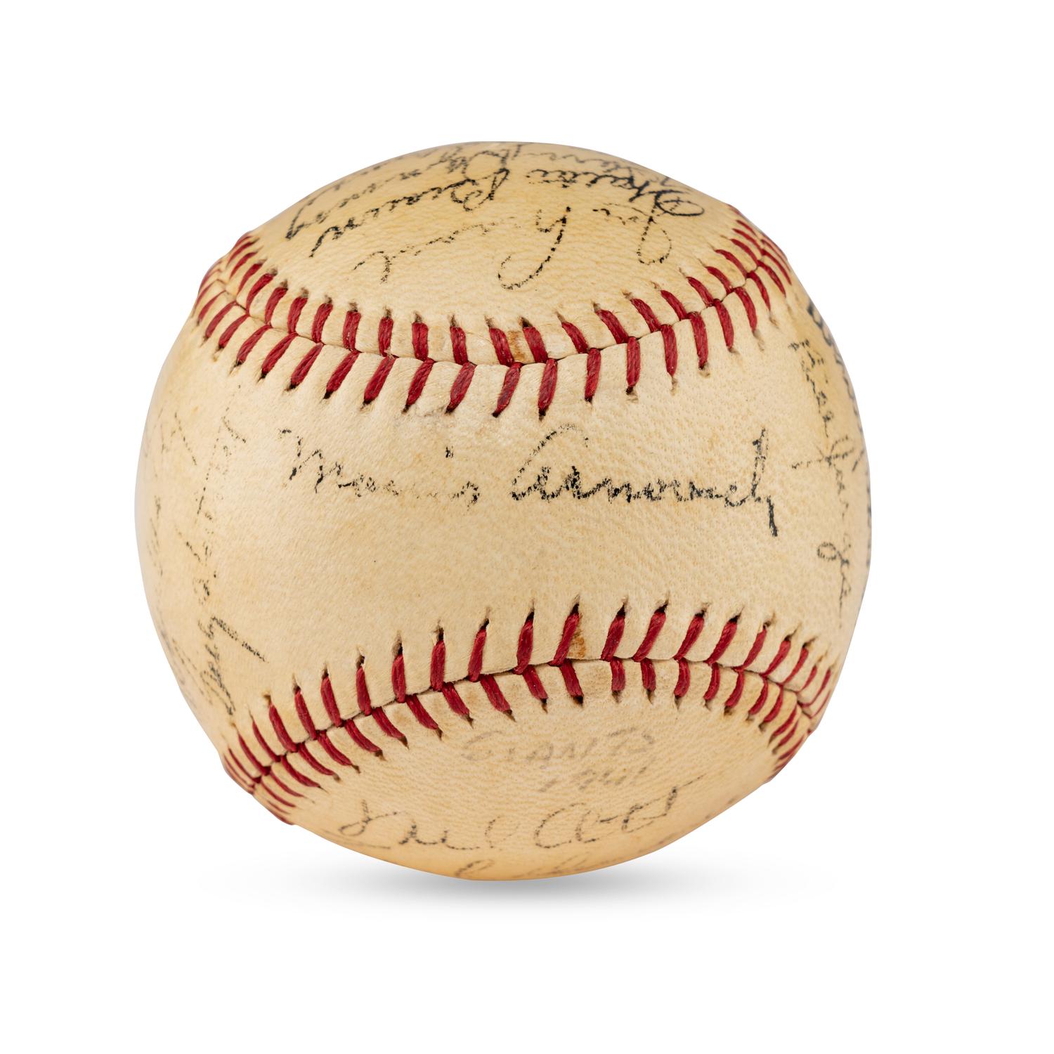A 1941 New York Giants Team Signed Autograph Baseball Featuring Mel Ott (JSA Auction Letter),