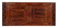 A Spanish Baroque Walnut Line-Inlaid Trestle Table