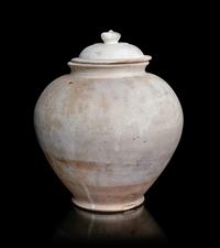 A Chinese White Glazed Jar and Cover