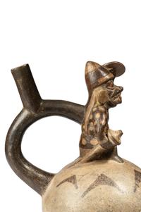 A Moche Stirup Vessel with Figure