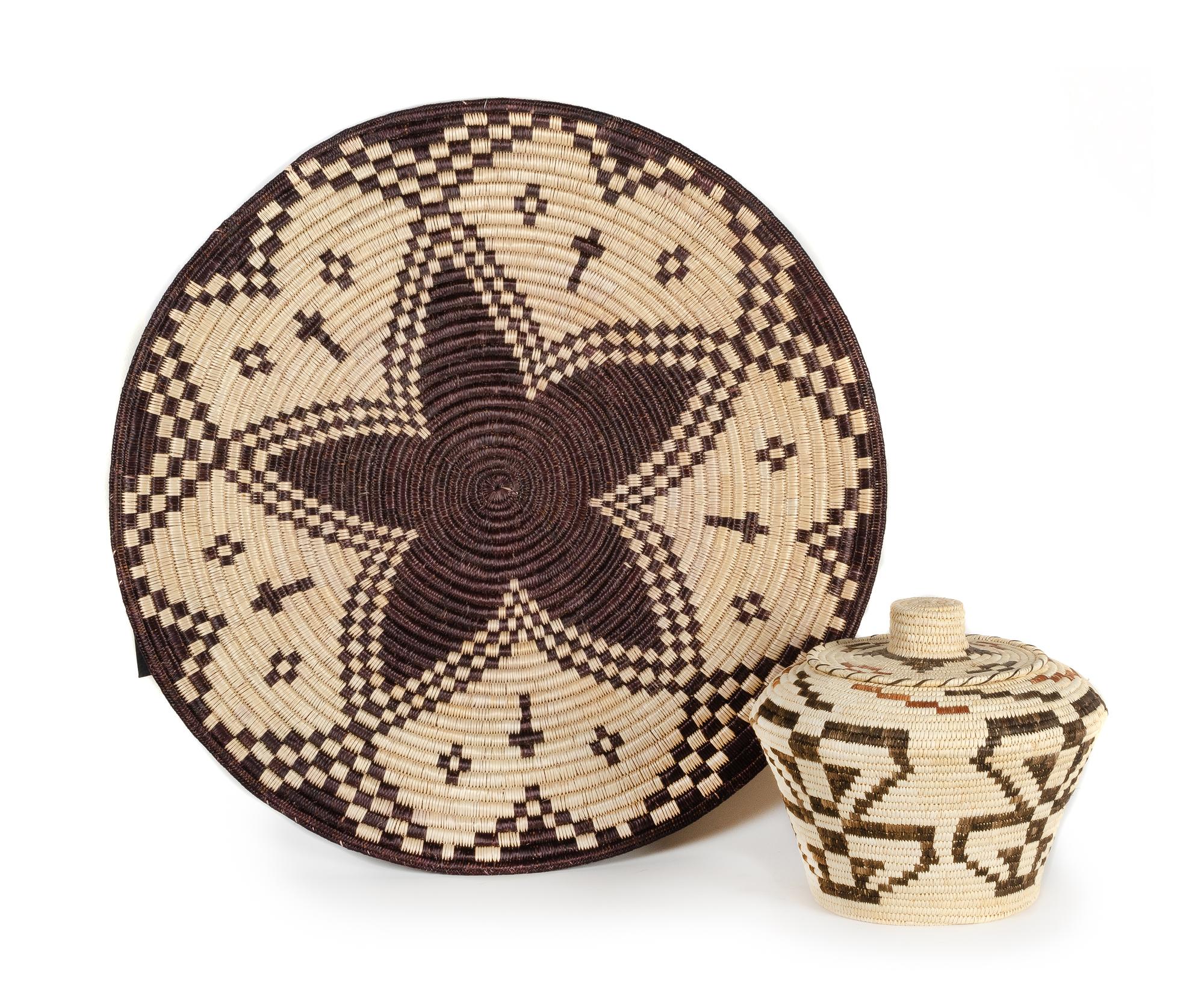 Hopi Coil Basket Width of largest 36 inches — (20th Century)