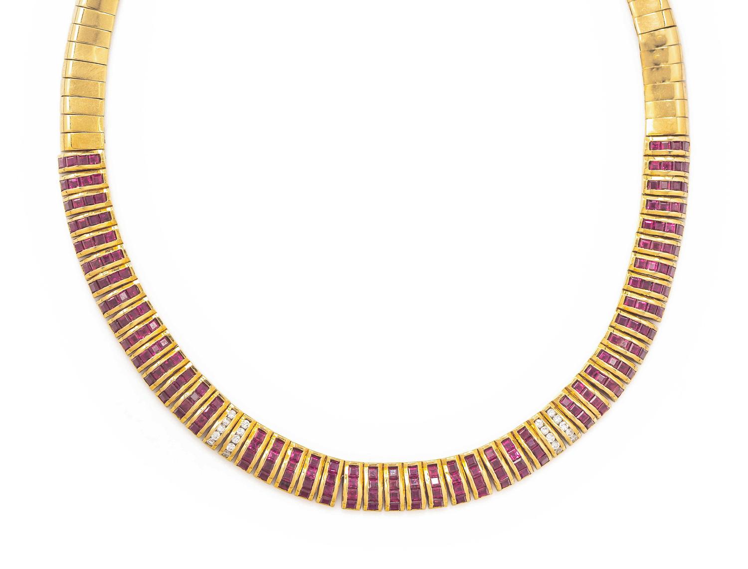 RUBY AND DIAMOND NECKLACE
