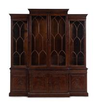A Henredon Mahogany Breakfront Bookcase