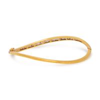 YELLOW GOLD AND DIAMOND BANGLE BRACELET