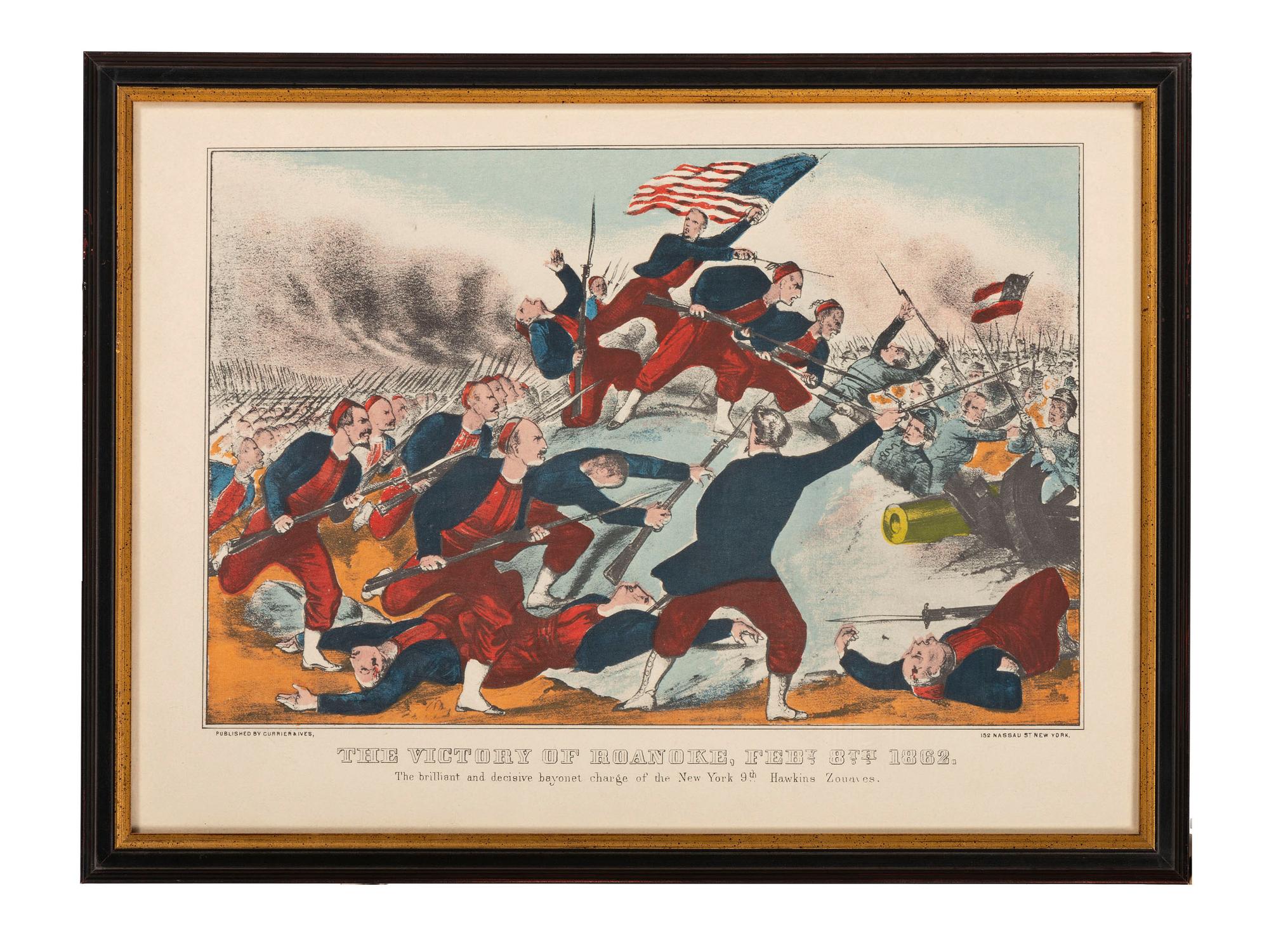 [HAWKINS' ZOUAVES]. An archive of prints, newspapers, and ephemera related to Burnside's North Carolina Expedition and the Battle of Roanoke Island, 1862, comprising: