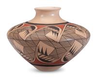 Polychrome Pottery Jar, with Migration Pattern