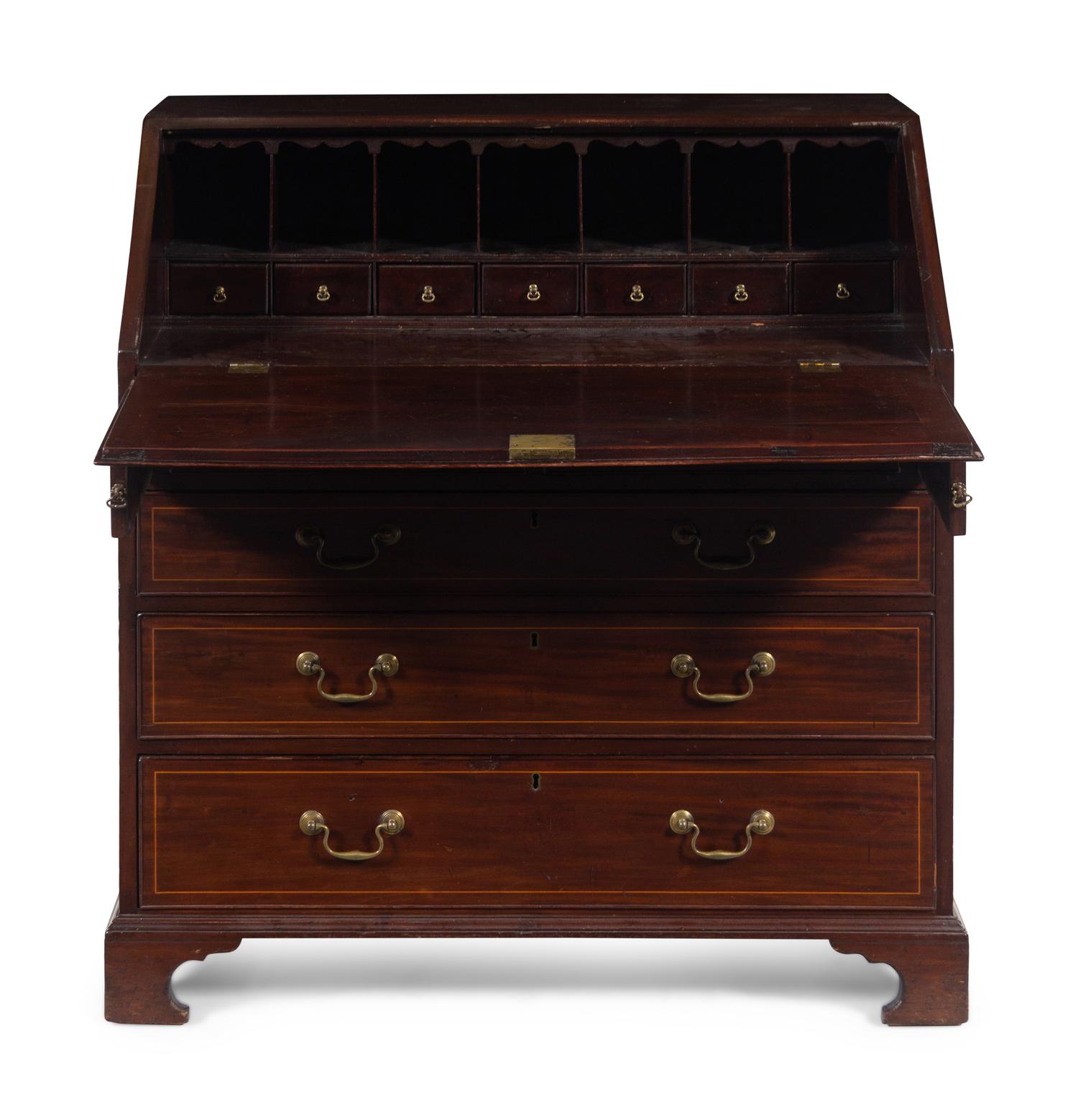 A Chippendale Mahogany Slant-Front Desk