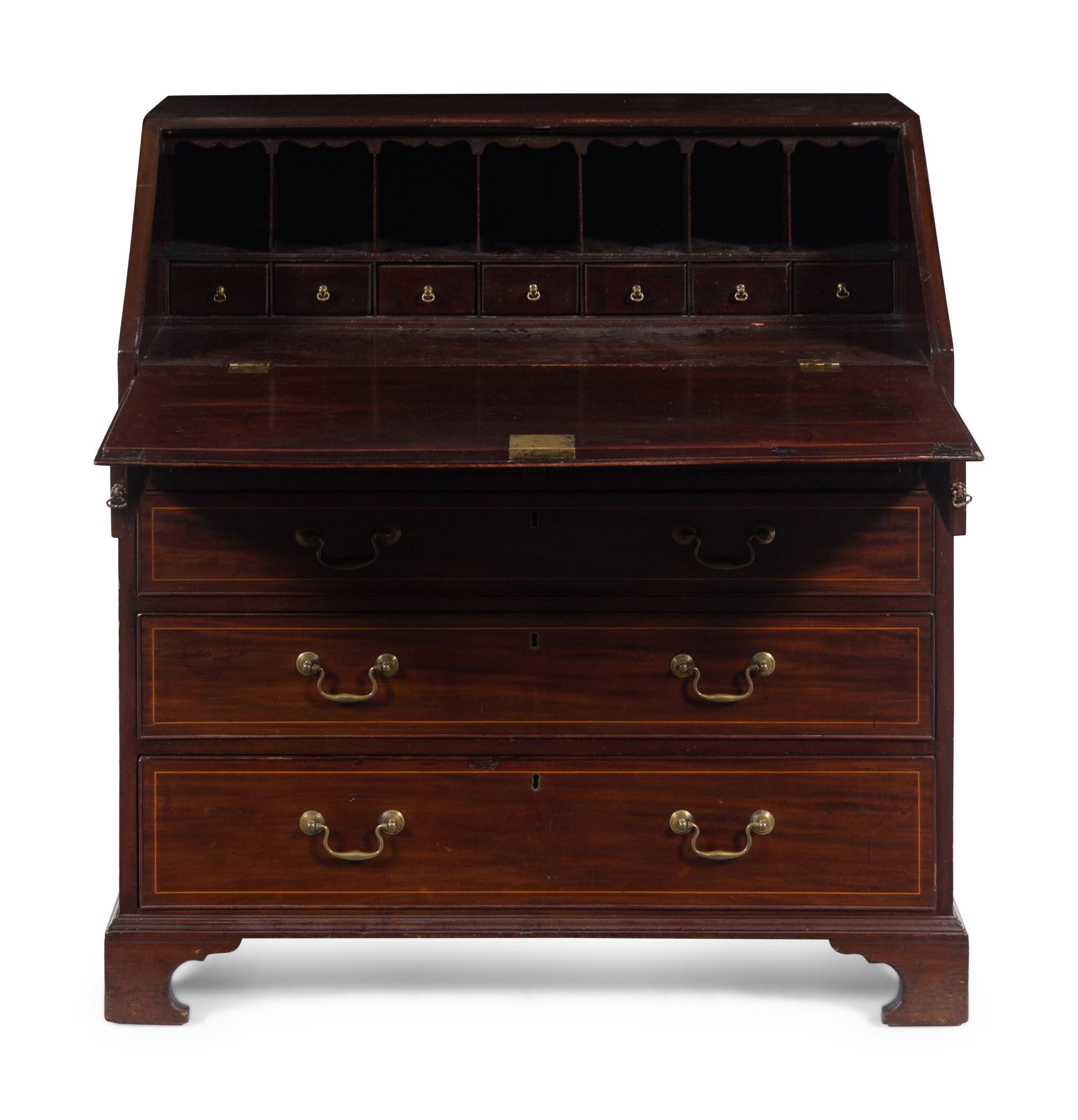 A Chippendale Mahogany Slant-Front Desk