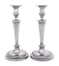 A Pair of Silver Candlesticks