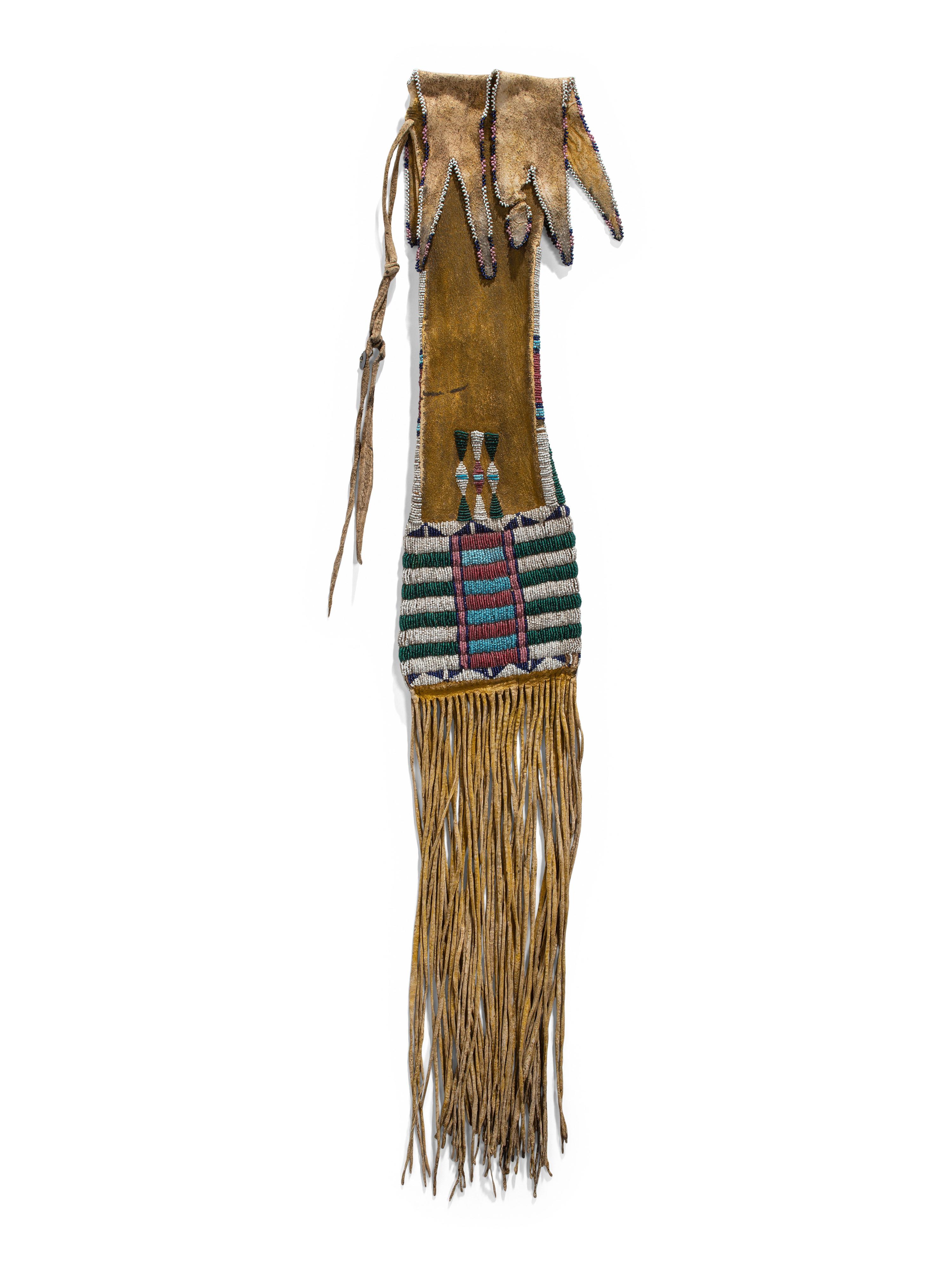 Cheyenne Beaded Hide Tobacco Bag