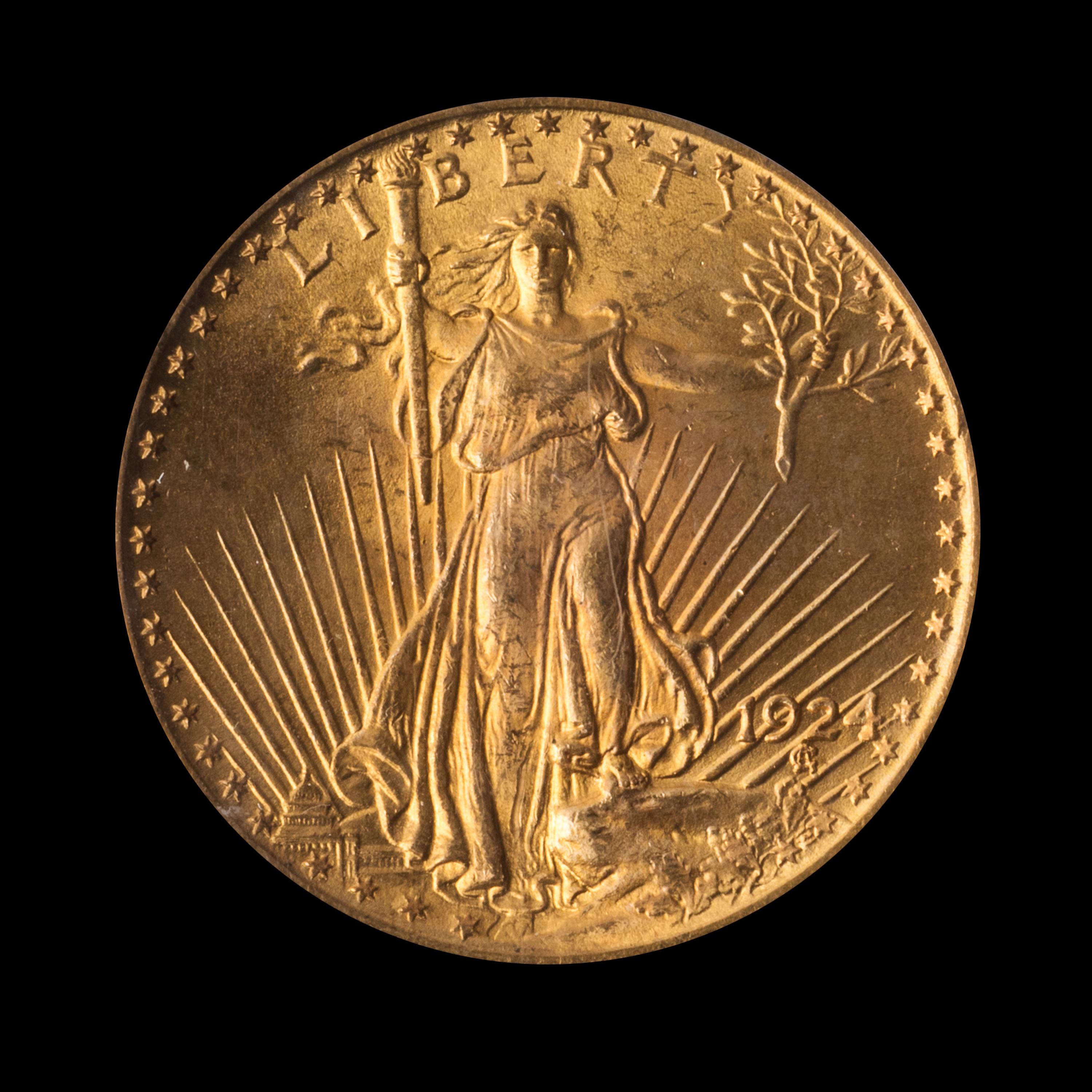 A United States 1924 St. Gaudens $20 Gold Coin