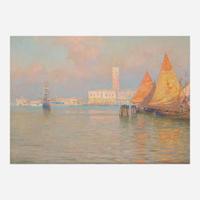 Walter Launt Palmer (American, 1854-1932) Entering Venice Grand Canal