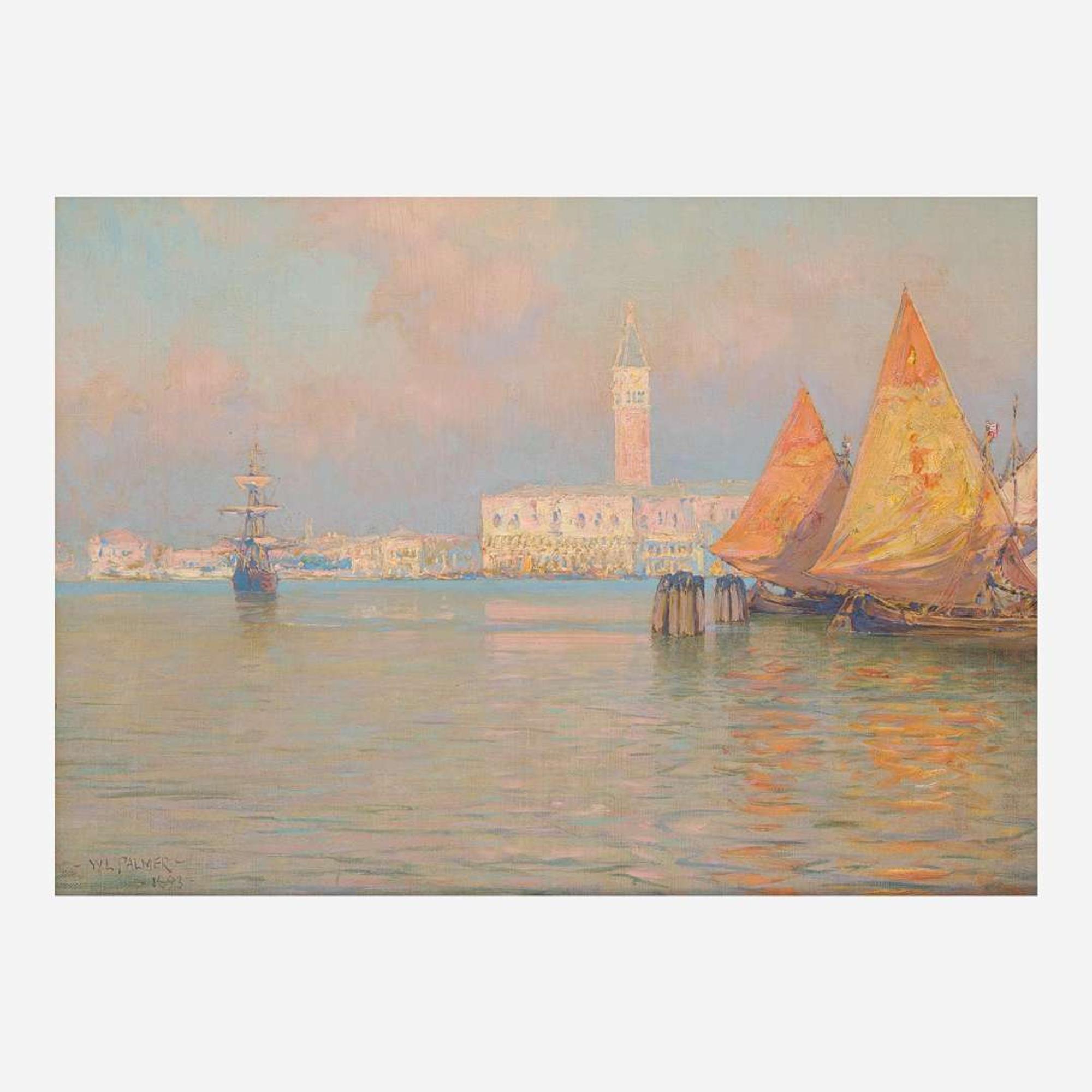 Walter Launt Palmer (American, 1854-1932) Entering Venice Grand Canal
