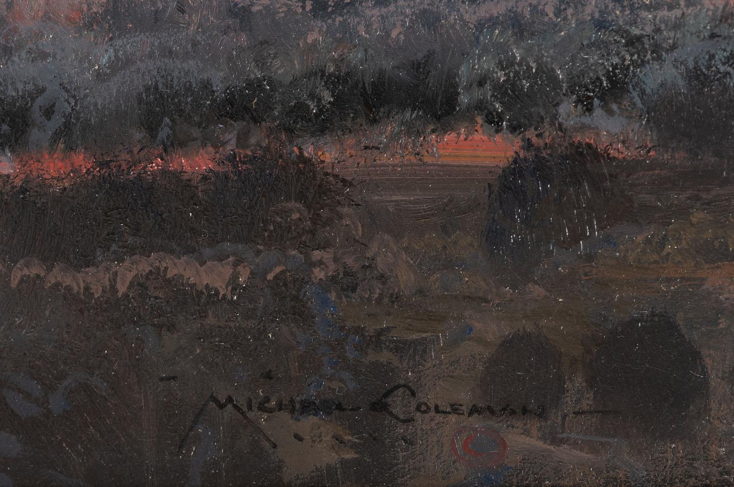 Crow Indian Camp at Sunset