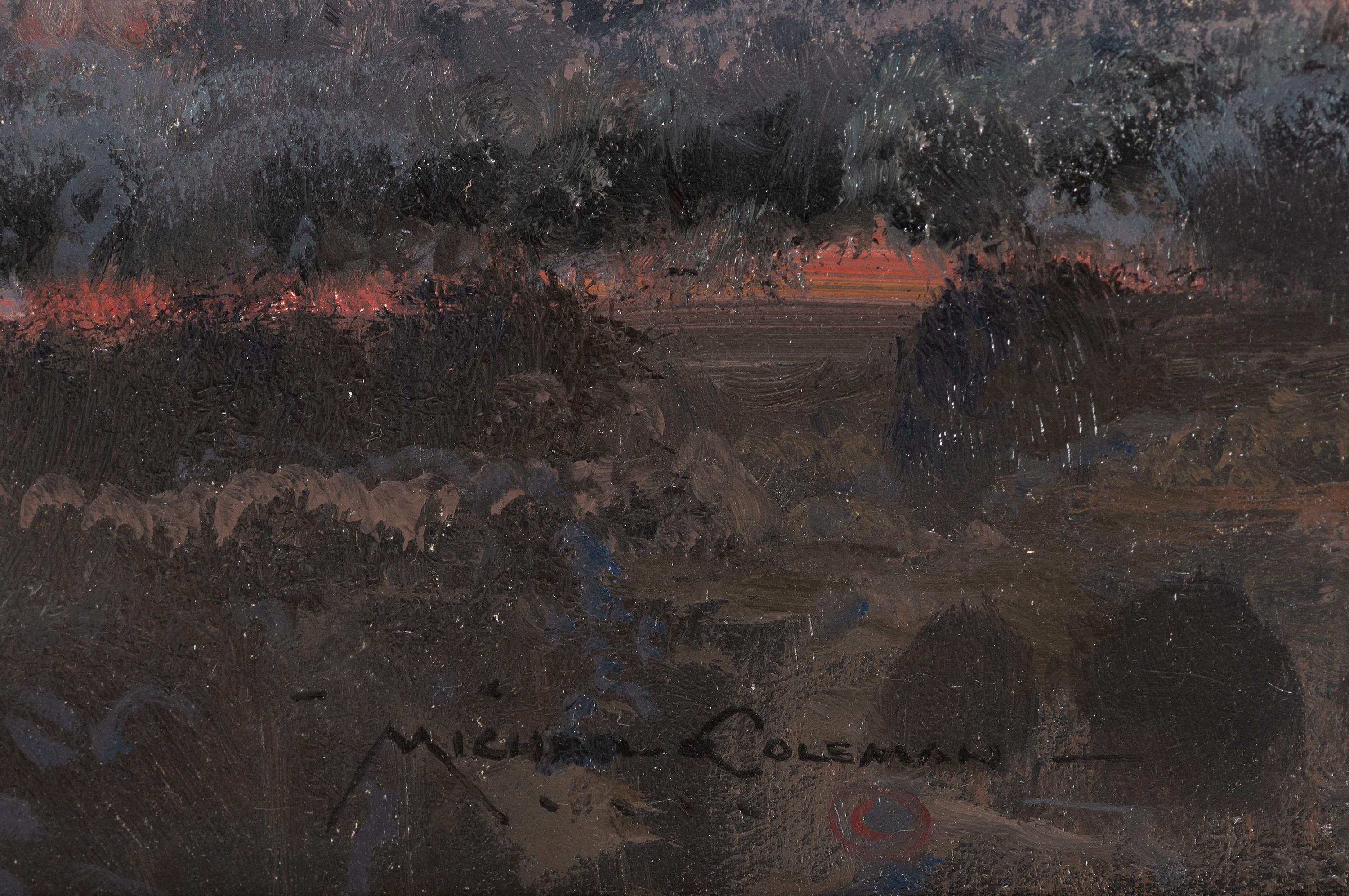 Crow Indian Camp at Sunset