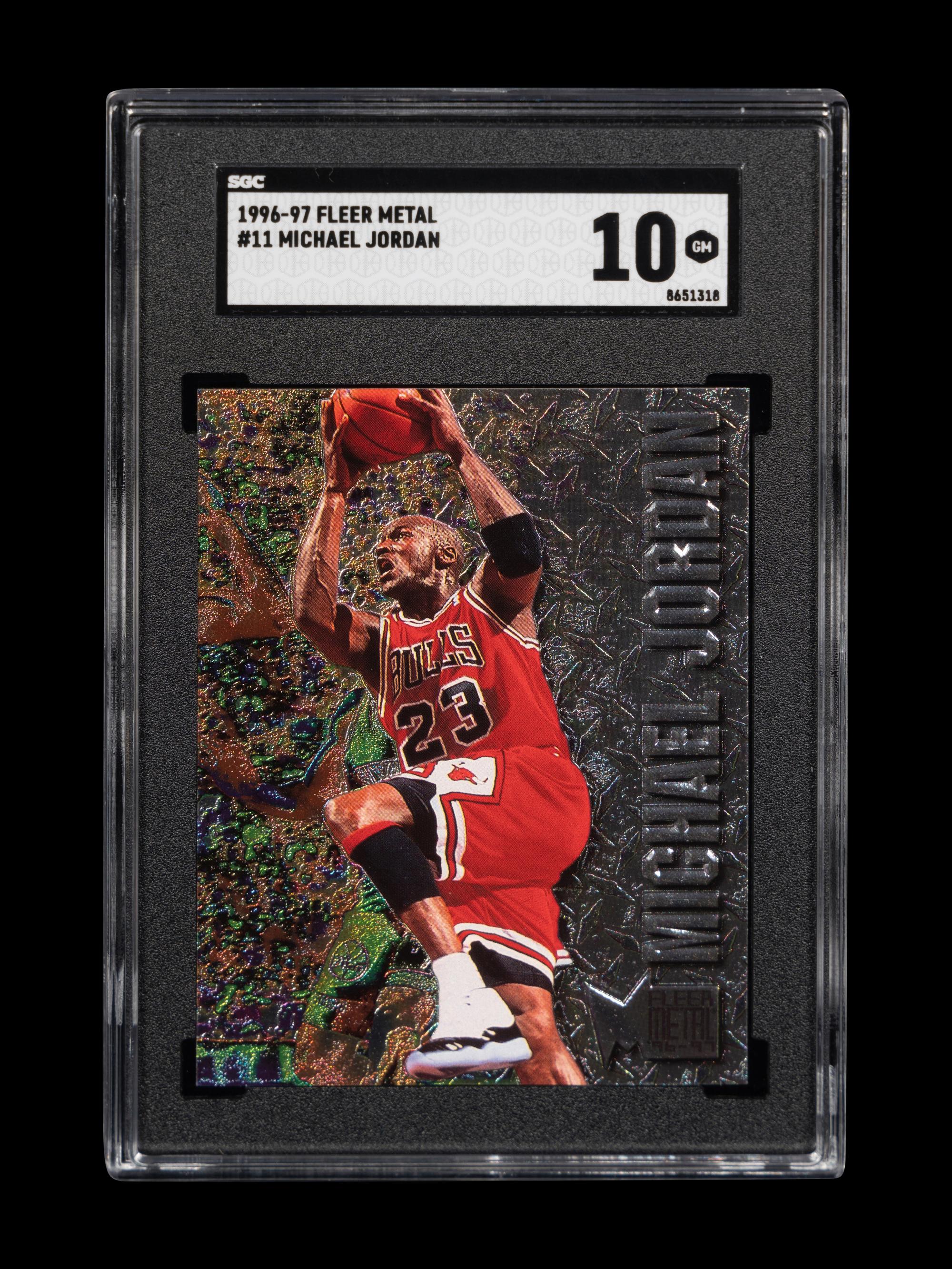 A 1996-97 Fleer Metal Michael Jordan Basketball Card No. 11 (SGC 10 GEM MINT)