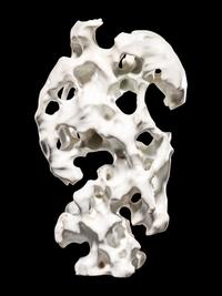 A White Glazed Porcelain Scholar's Rock