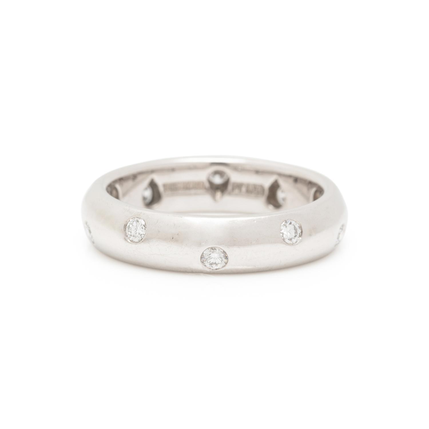 TIFFANY & CO., PLATINUM AND DIAMOND 'ETOILE' RING