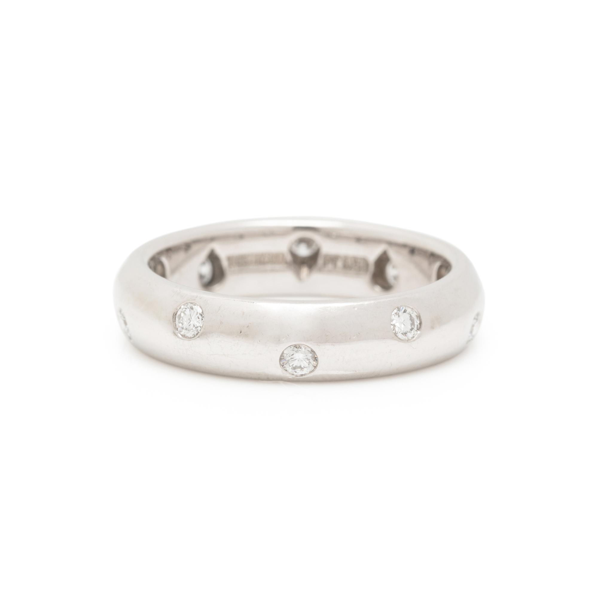 TIFFANY & CO., PLATINUM AND DIAMOND 'ETOILE' RING