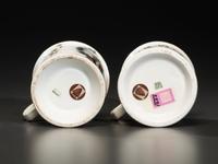 Two Porcelain Shaving Mugs Depicting Native Americans