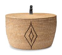 Lidded Storage Basket with Soapstone Finial