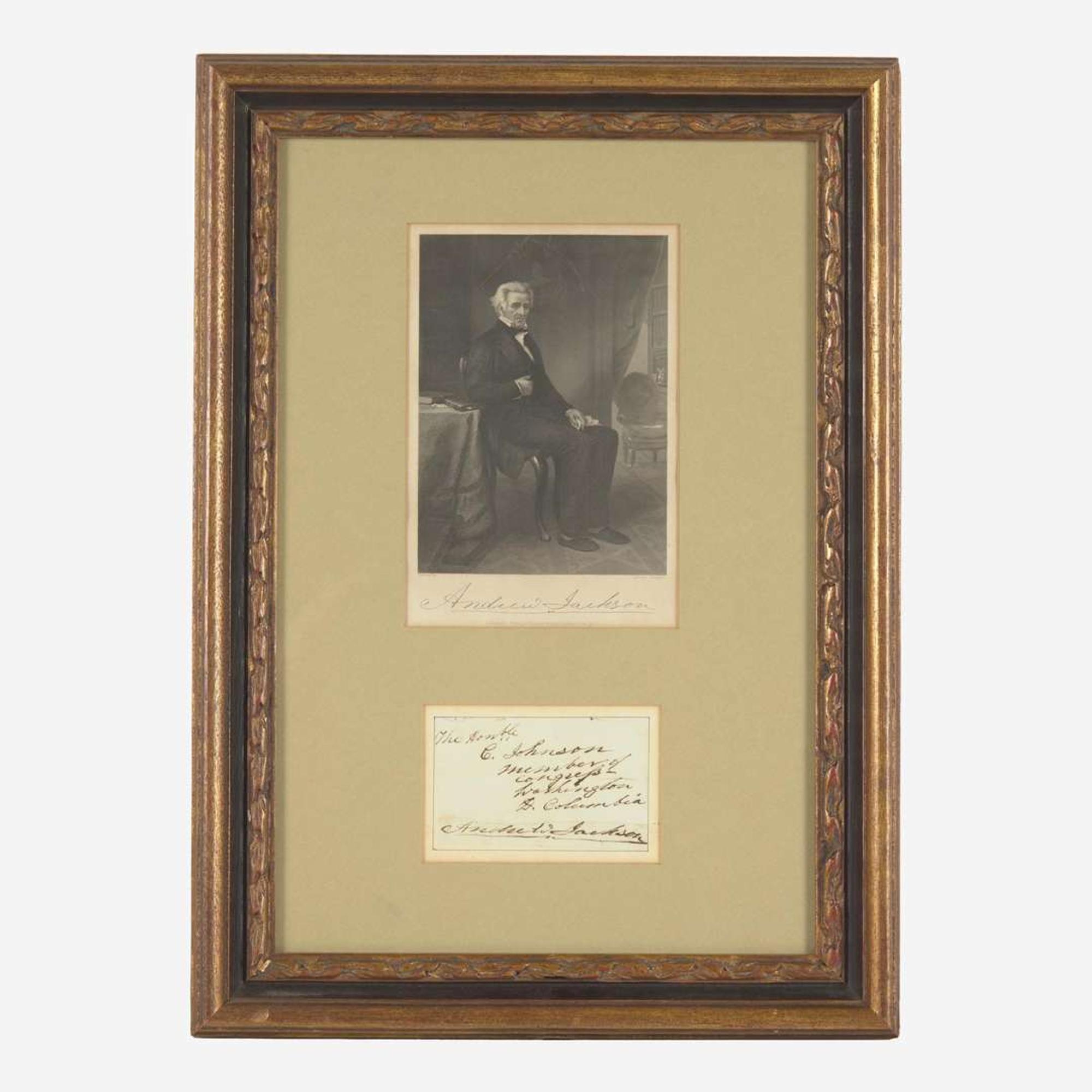 [Presidential] Jackson, Andrew Autograph Envelope with Affixed Cut Signature
