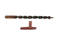 Plains Painted and Twisted Pipe Stem, with Catlinite Bowl