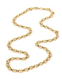 An 18 Karat Yellow Gold Mariner Link Longchain Necklace, Boucheron, 93.40 dwts.