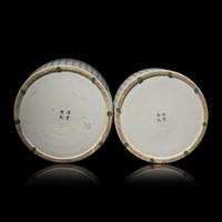 A Pair of Chinese Blue and White ' Chang Hen Ge' (Song of Everlasting Sorrow) Covered Jars, 20th Century — 近代 青花白居易《長恨歌》蓋罐一對