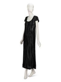 Valentino Couture, Haute Couture Black Beaded Column Gown