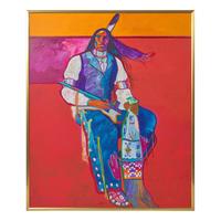 John Nieto (American, 1936-2018) — Plains Warrior , 1996