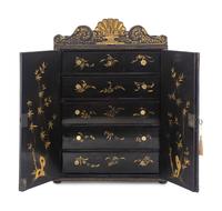 A Chinese Export Lacquer Jewelry Cabinet
