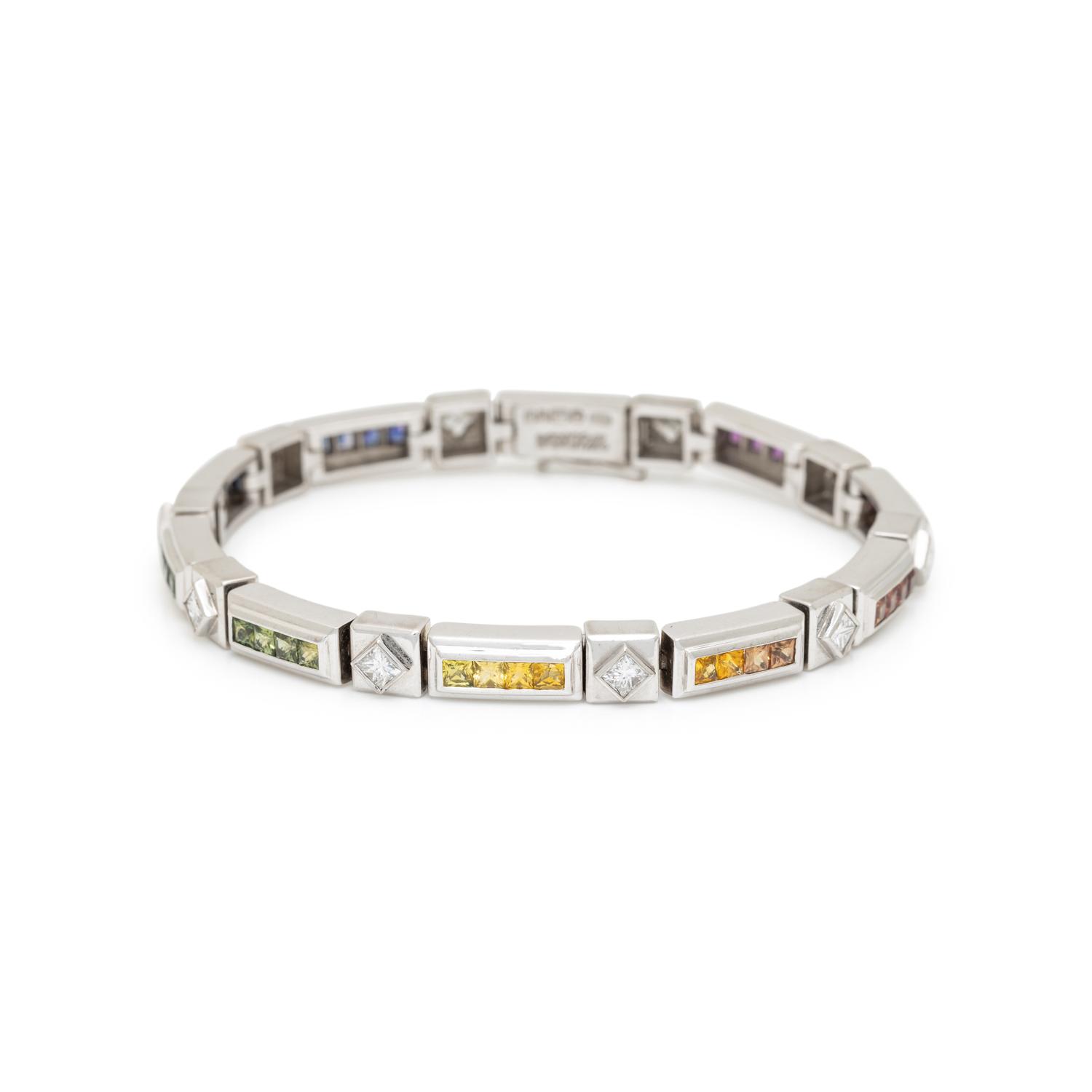 STEPHEN WEBSTER, DIAMOND AND MULTI-COLOR SAPPHIRE BRACELET