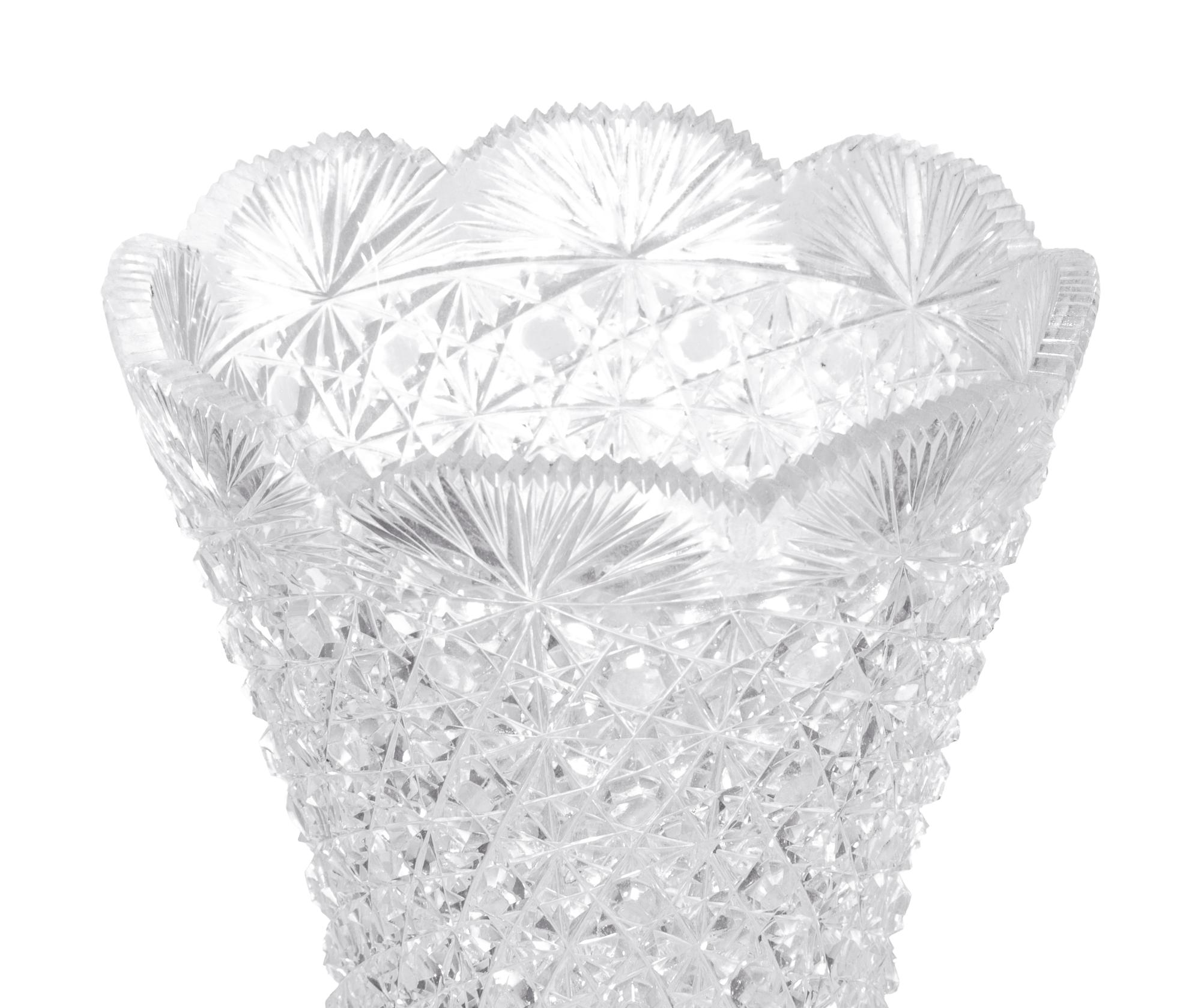 APPROVED FOR DONATION - A Monumental Austrian Cut Glass Vase