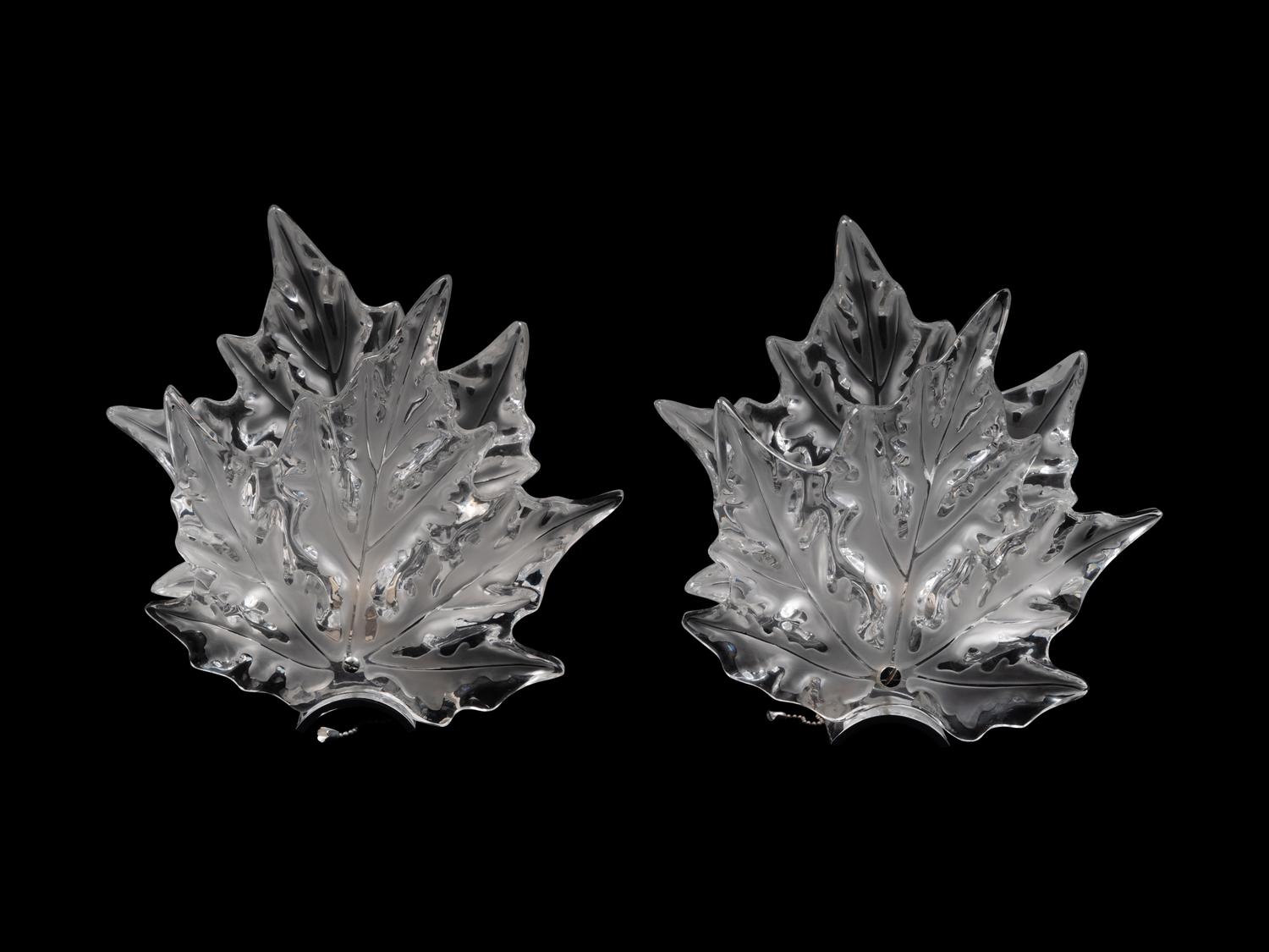 A Pair of Lalique Champs-Elysees Sconces