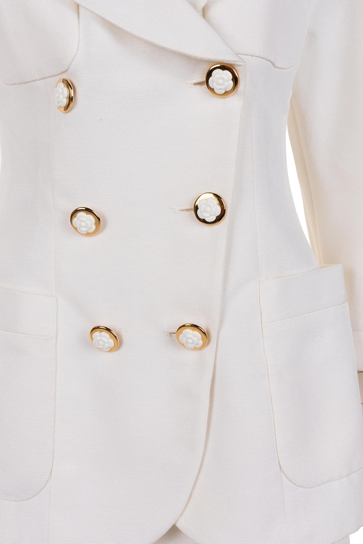 Chanel Two-Piece Double Breast Skirt Suit, 1990s