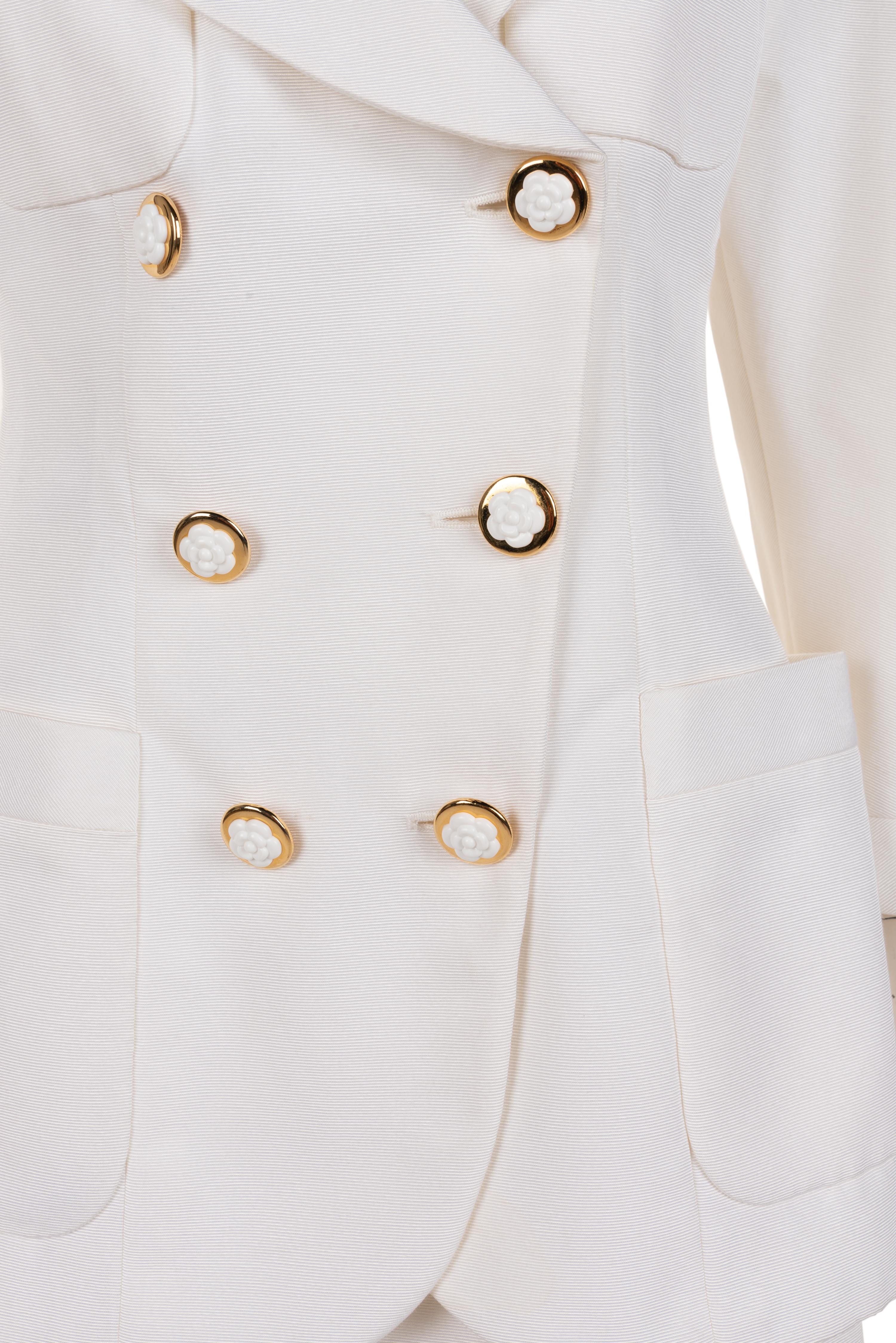 Chanel Two-Piece Double Breast Skirt Suit, 1990s